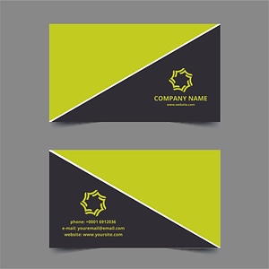 Business cards template color