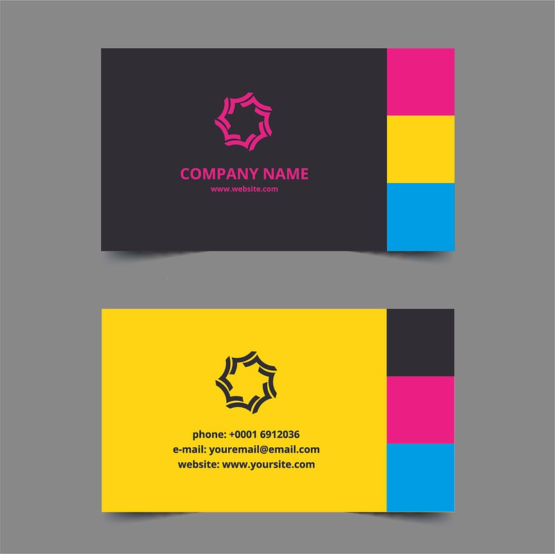 Business cards template colors