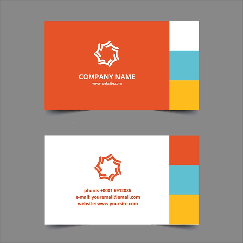 Business cards template colors
