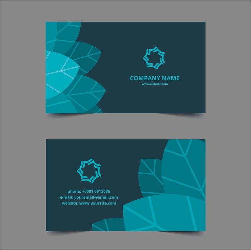 Business cards template floral theme