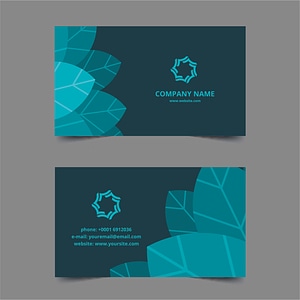 Business cards template floral theme
