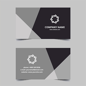 Business cards template grey color