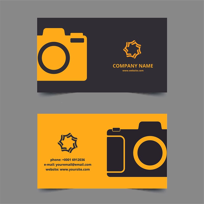Business cards template photo studio