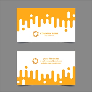 Business cards template yellow