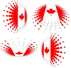 Canada halftone flag