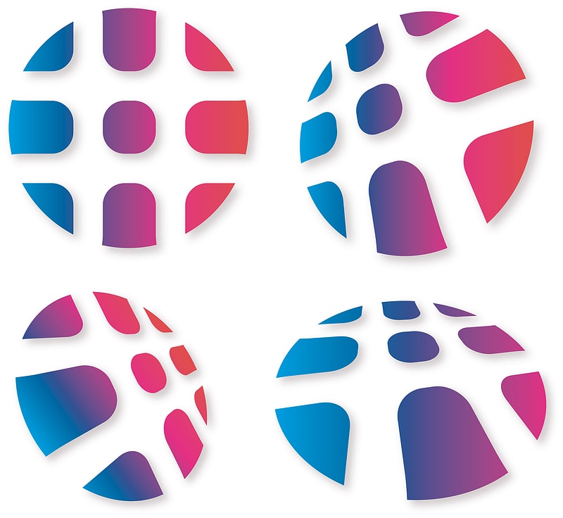 Circle cut logos