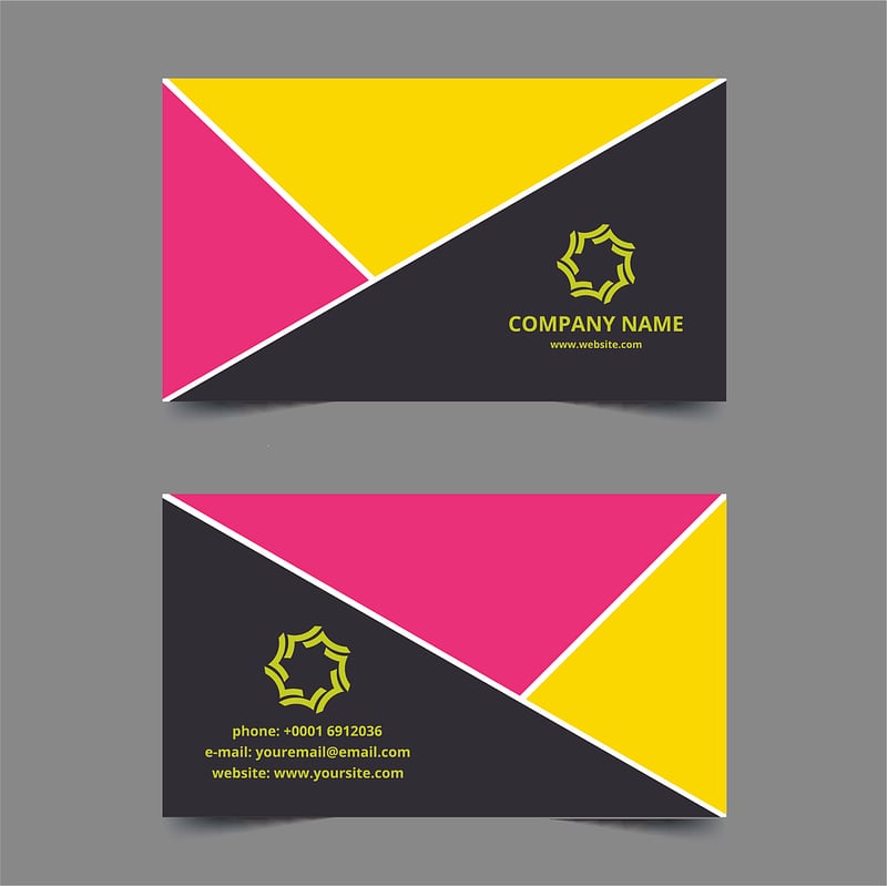 Color business card template