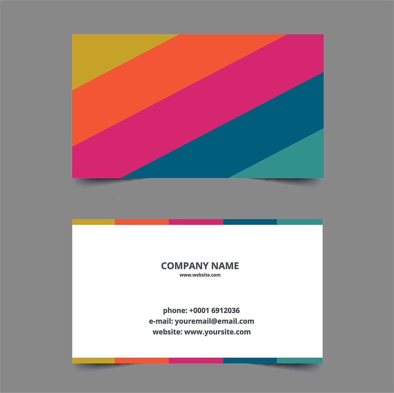 Color layout business card
