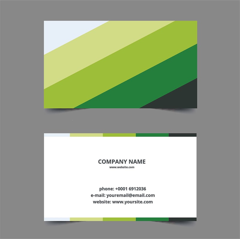 Color layout business card