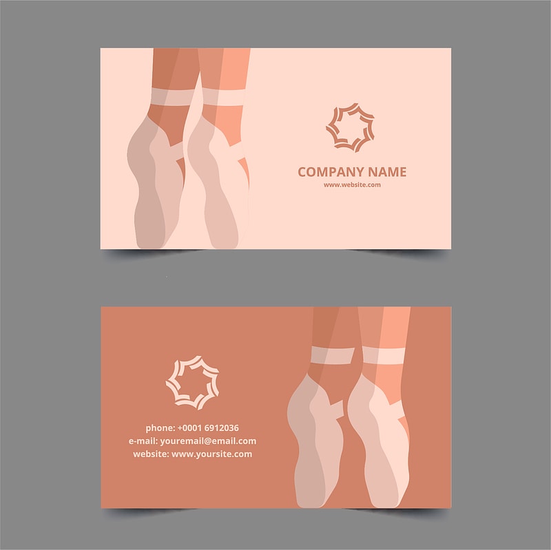 Dance school business card