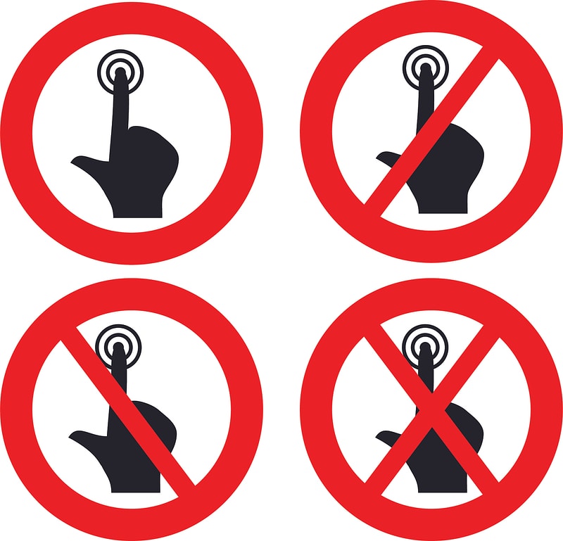 Do not touch screen