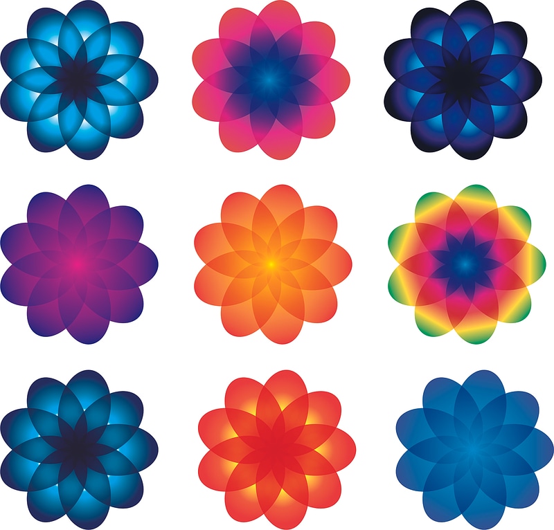 Flowers logo elements