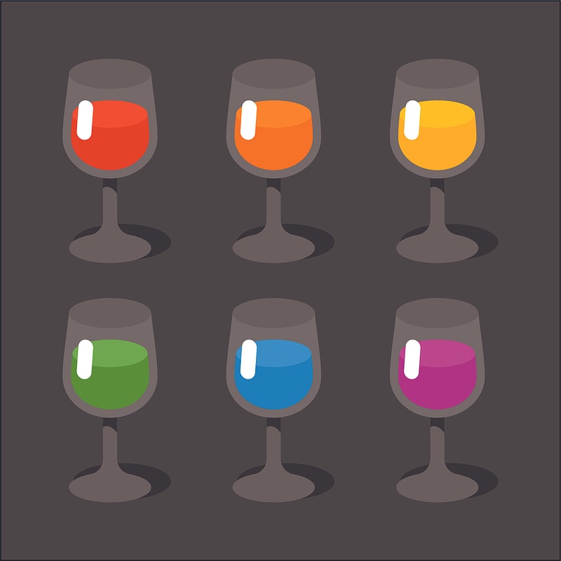 Glasses color liquid