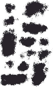 Grunge ink brush strokes