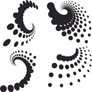 Halftone dotted designs