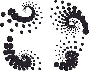 Halftone dotted designs