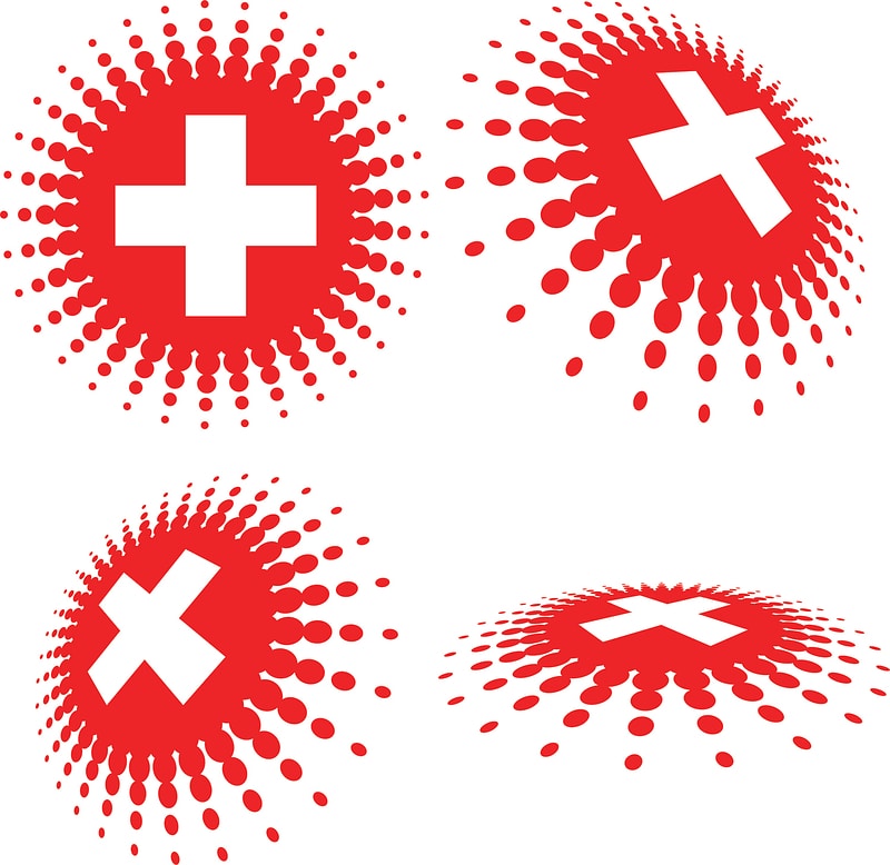 Halftone flag swiss pack