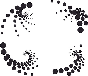 Halftone twist designs