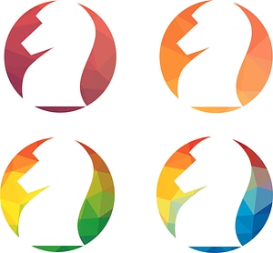 Logo silhouette knight