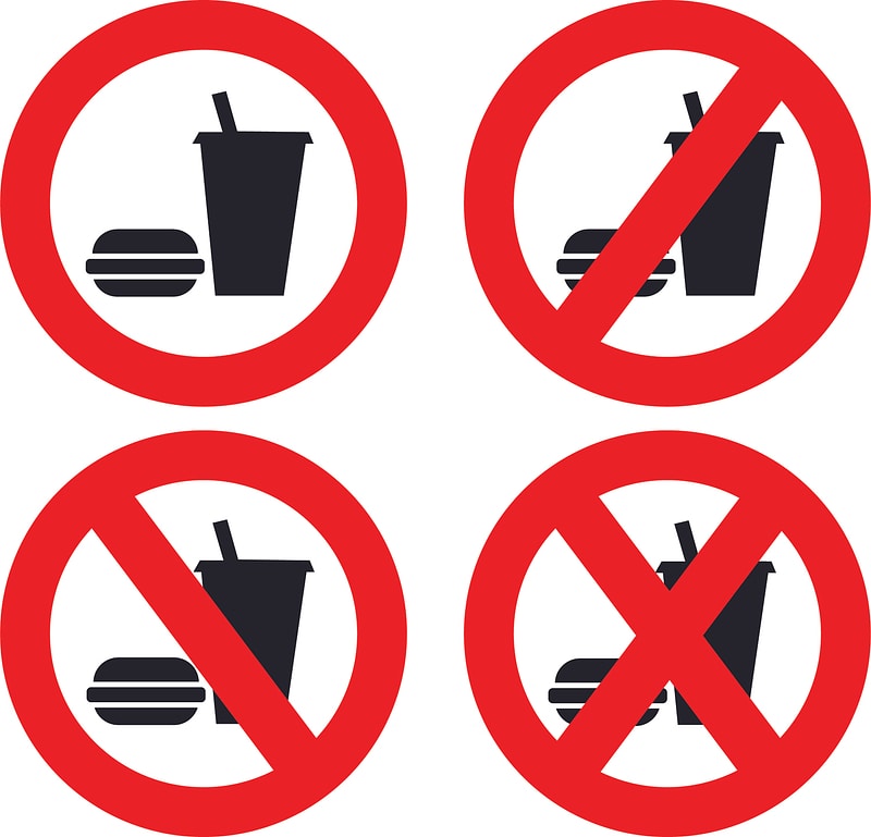 No food drink sign