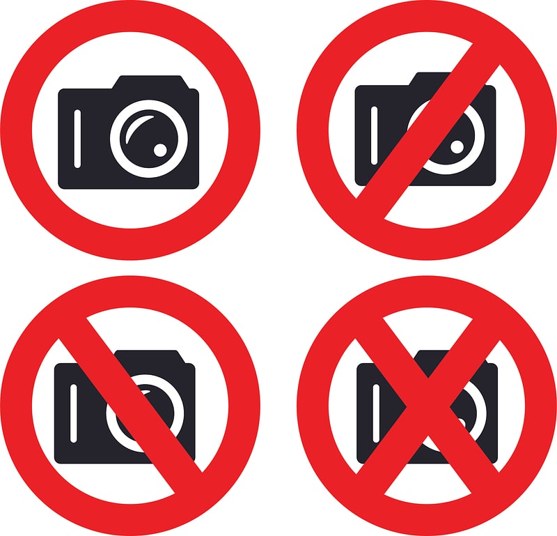 No photos sign