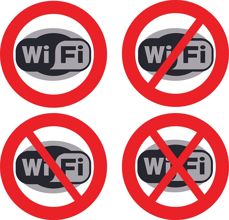 No wifi signs