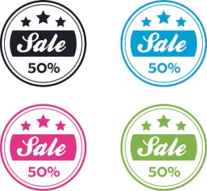 Sale stickers set