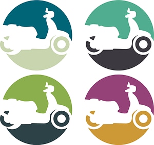 Scooter delivery logo