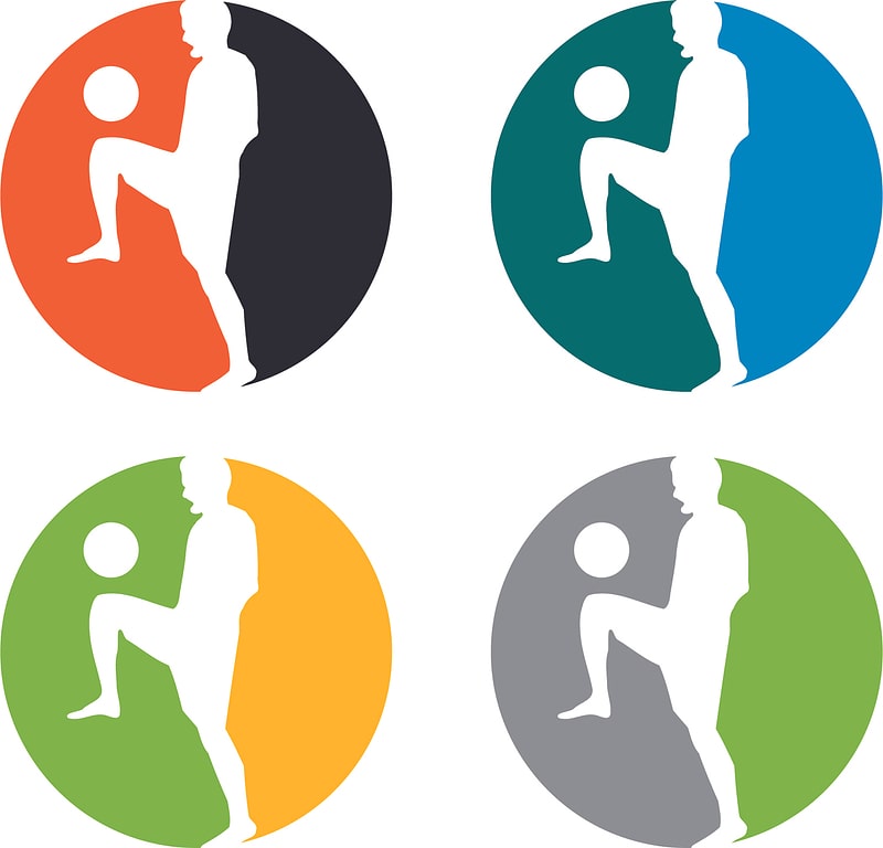 Soccer school color logo