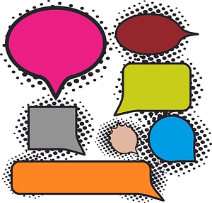 Speech comics balloons