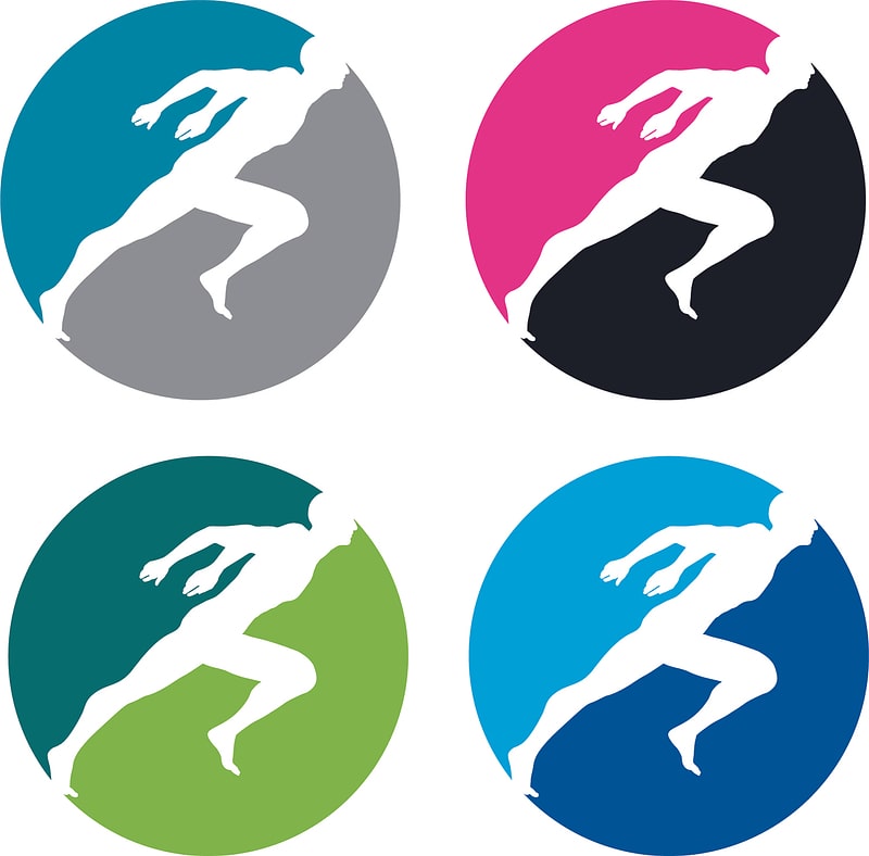 Sports sprinter logo
