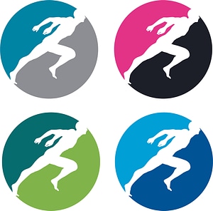 Sports sprinter logo