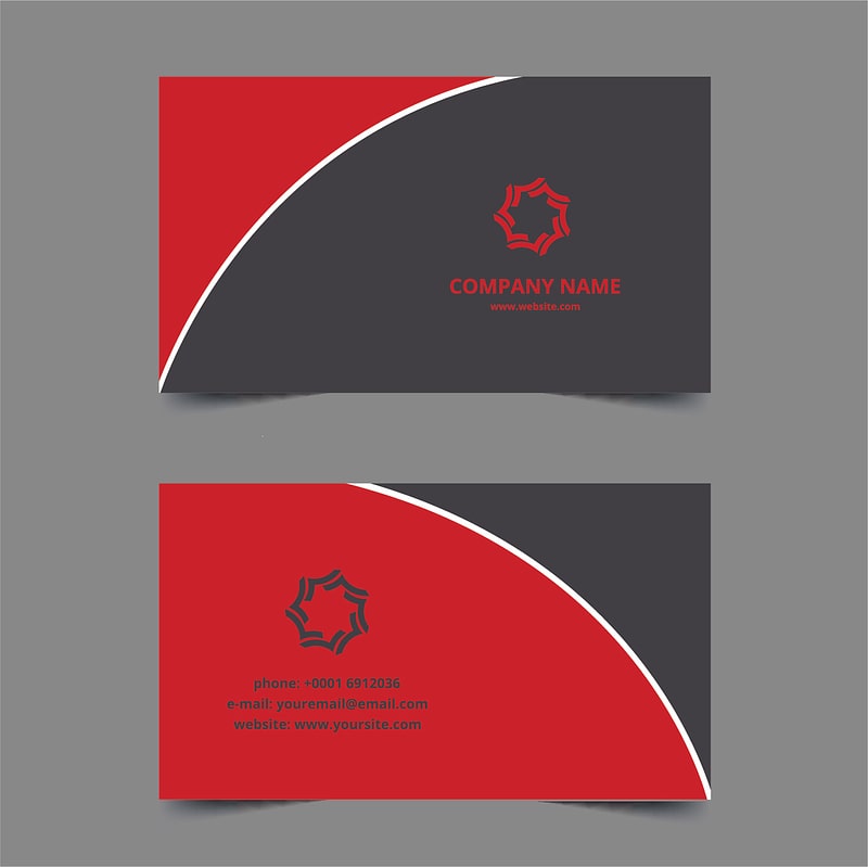 Two colors template black red