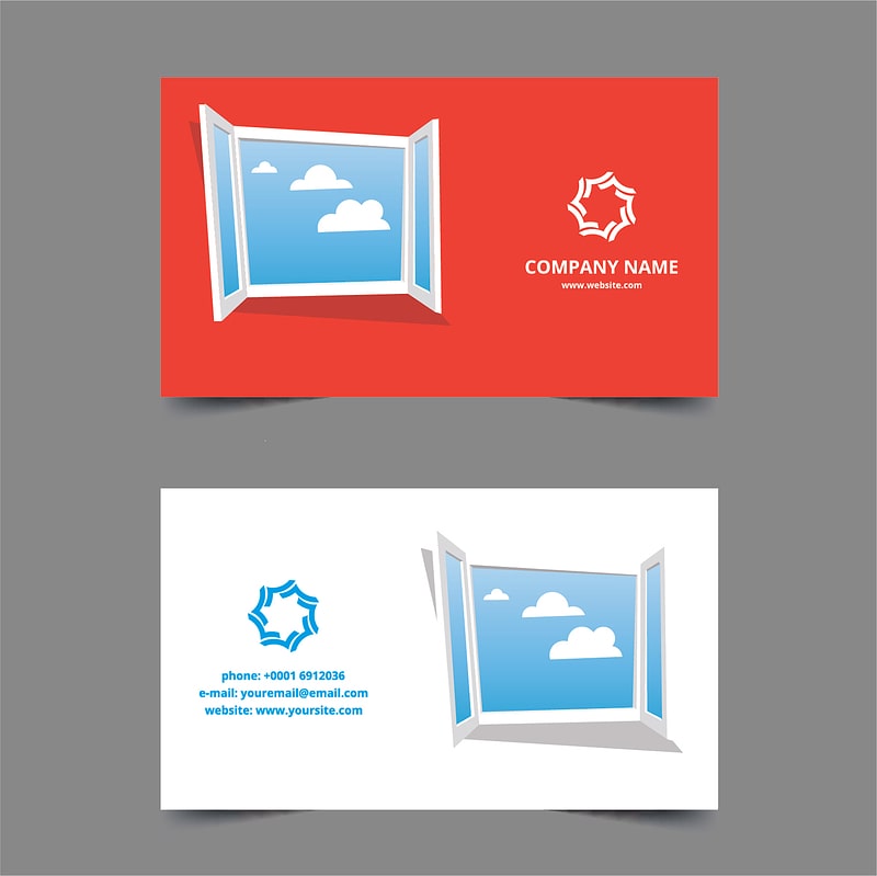 Window view business card