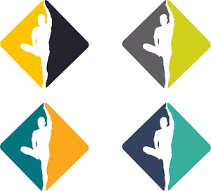 Yoga class logo concept