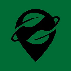 Organic Maps Logo Black On Green