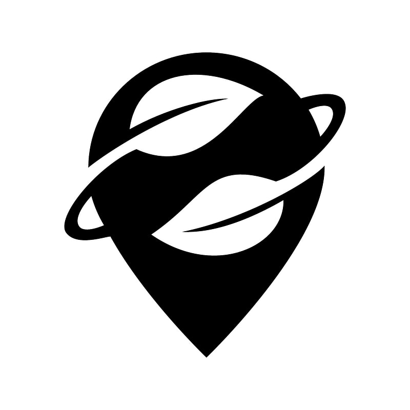 Organic Maps Logo Black On White