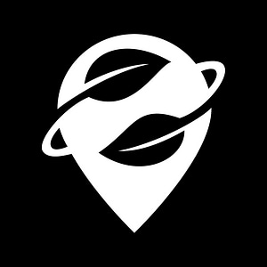 Organic Maps Logo White On Black