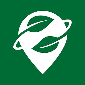 Organic Maps Logo White On Green