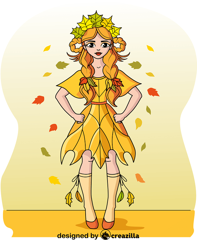 Fall Leaf Girl