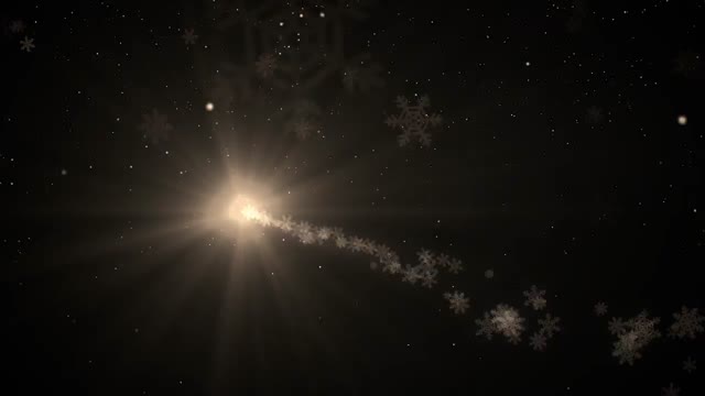 Merry Christmas Tree 4K at Night