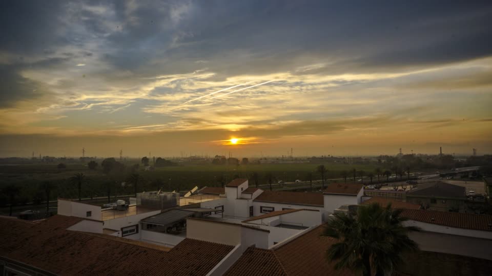 Sunset sun landscape