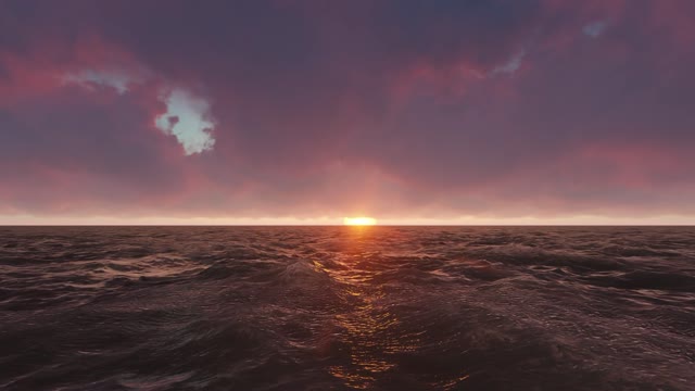 Sunset sea ocean