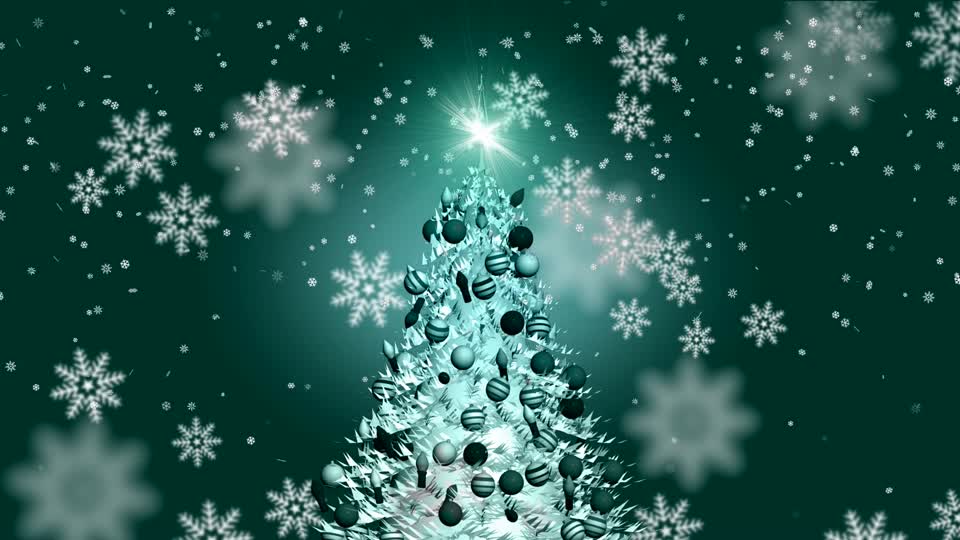 Christmas tree snow