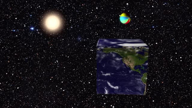 Earth cube beach ball