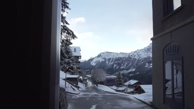 Snow mountains landscape