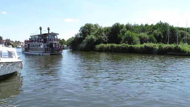 Paddle boat river boat trip
