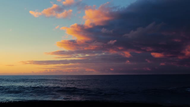 Ocean sunset colorful clouds