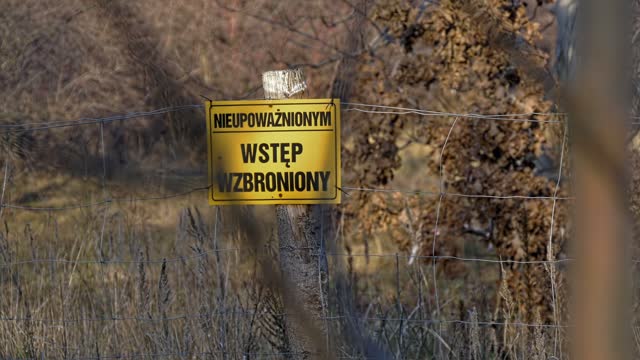 An array of sign warning