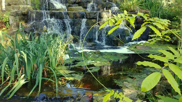 Water slopes reflection pond